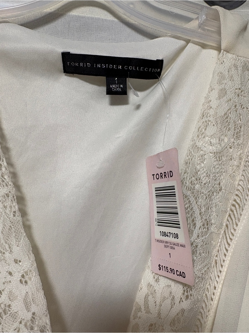 NWT Torrid Lace/Gauzy Maxi Dress Size 1/1X - Picture 3 of 4